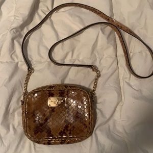 Authentic Michael Kors snakeskin crossbody bag